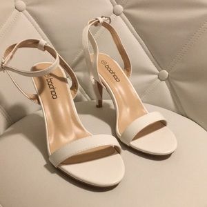 White Ankle Strap Sandals